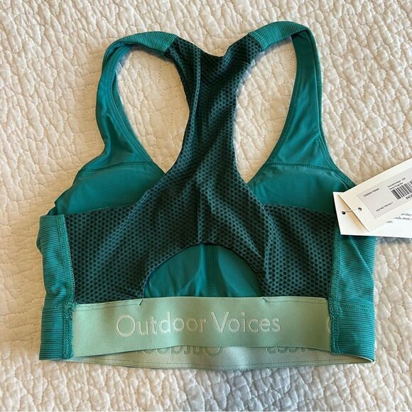 ✨ Outdoor Voices Doing Things Bra Succulent Jasper Green XXS NWT - Picture 6 of 10